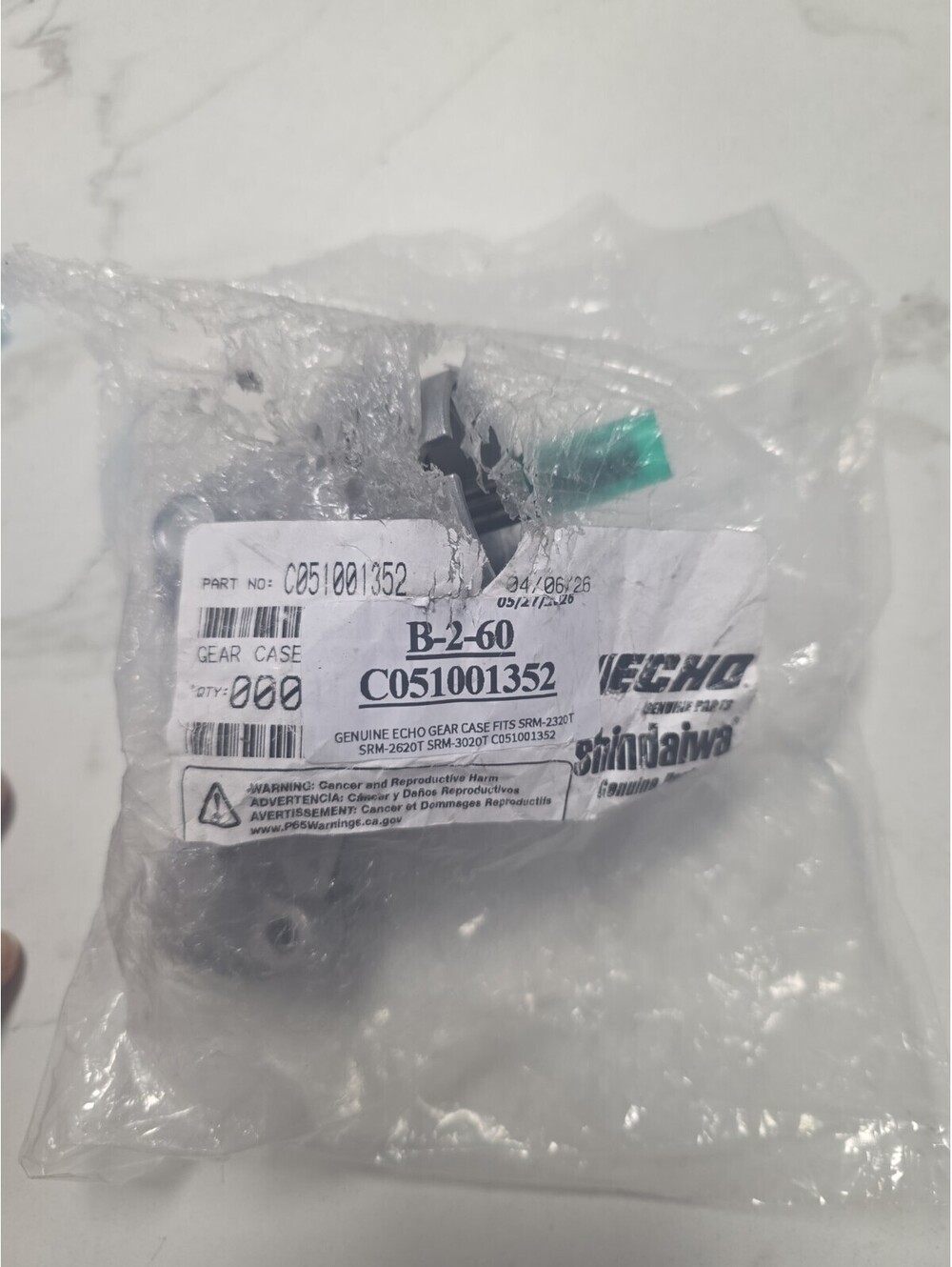 GENUINE ECHO GEAR CASE FITS SRM-2320T SRM-2620T SRM-3020T C051001352